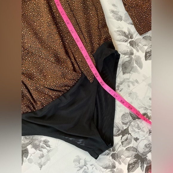 Allison Joy Brown & Black Leopard Print Long Sleeve Bodysuit - Picture 11 of 16